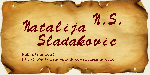 Natalija Sladaković vizit kartica